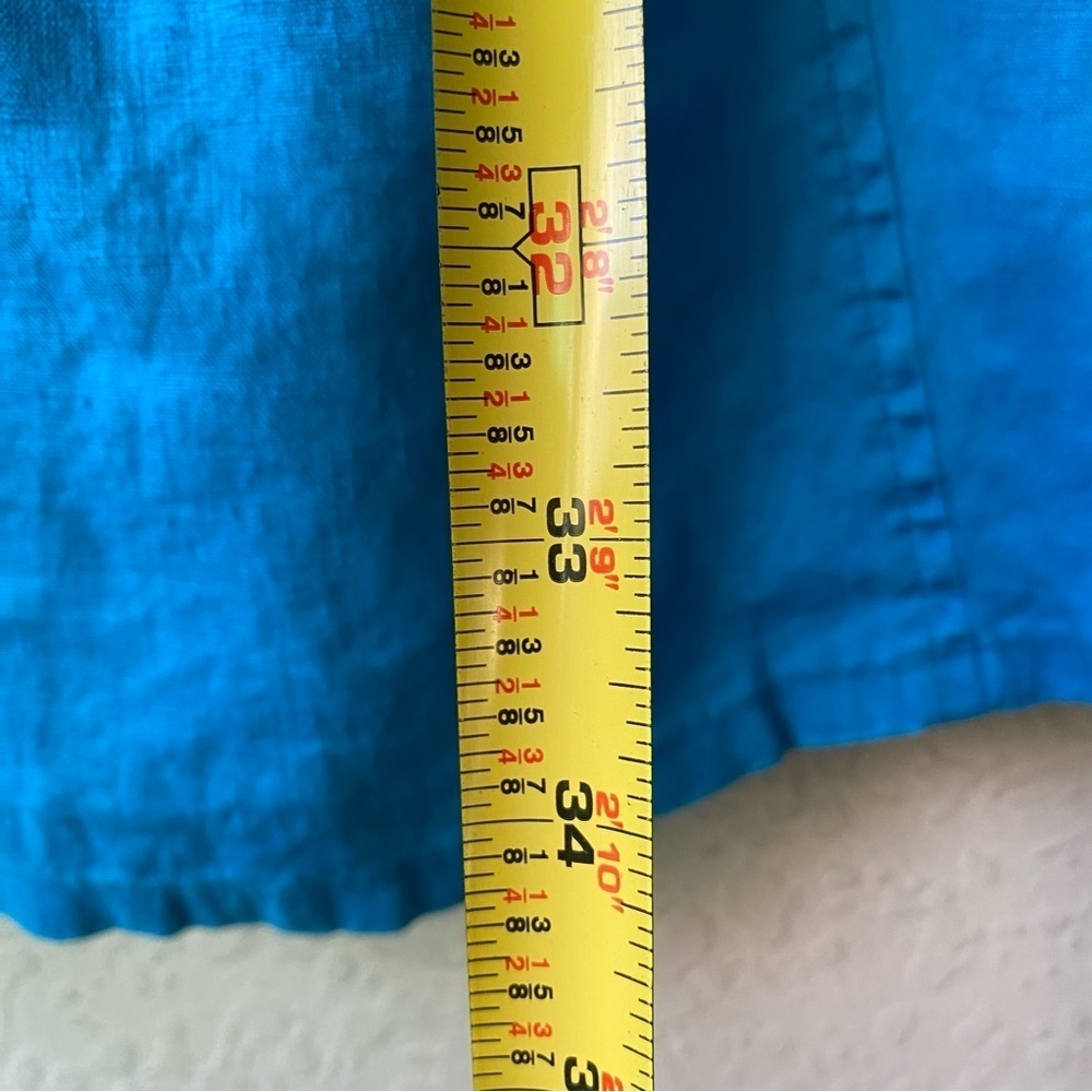 J.jill Love Linen Sleeveless Pintucked Summer Blue Lightweight Dress SZ XSP - Picture 5 of 12